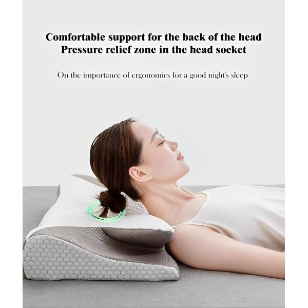 Memory Foam Butterfly Design Neck Protection Slow Rebound Pillow 100% Polyester 80