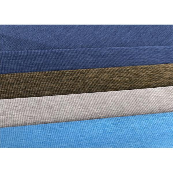 Estiramiento mecánico cubierto raya del tejido de poliester catiónico para el desgaste de los deportes al aire libre