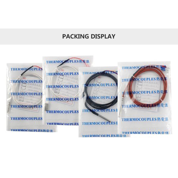 High Temperature Fiberglass Cable Thermocouple Temperature Sensor Customized