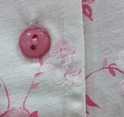 Ladies Cotton Jersey Pink Floral Printed Button Through Nightdress Sleepwear with Pink Piping Button Satin Bows