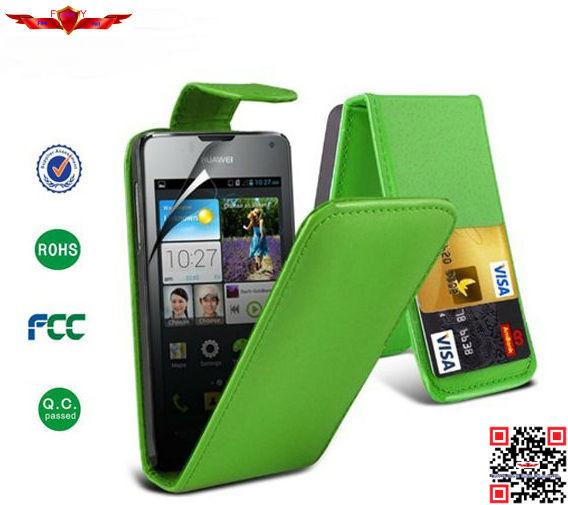 Newest High Level PU Credit Card Flip Cover Case For Huawei Ascend Y330