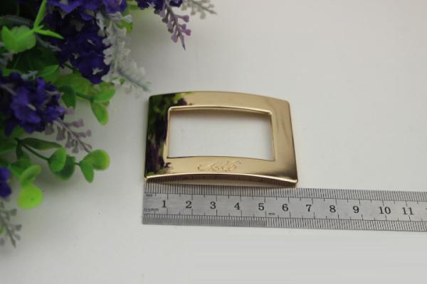 Customer's custom simple nickel gold metal square buckle for shoes accessories