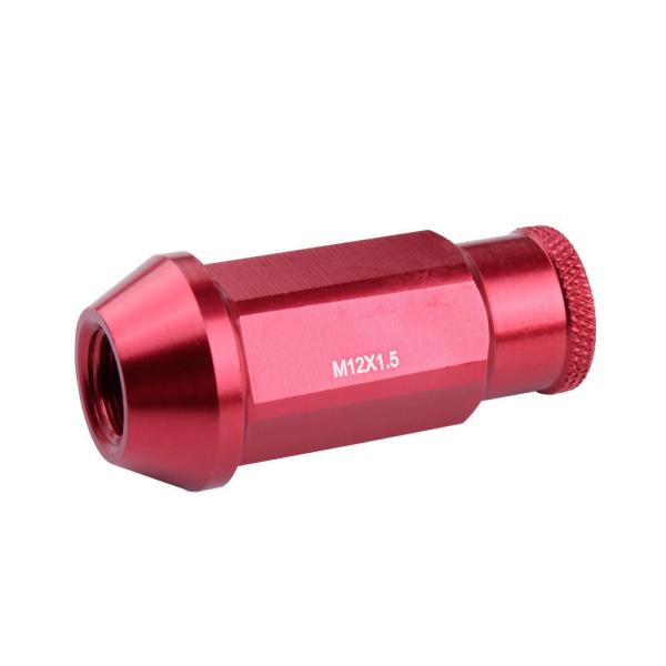 Durable Aluminum Wheel Lug Nuts Red Color For Fiesta / Toyota / Camry