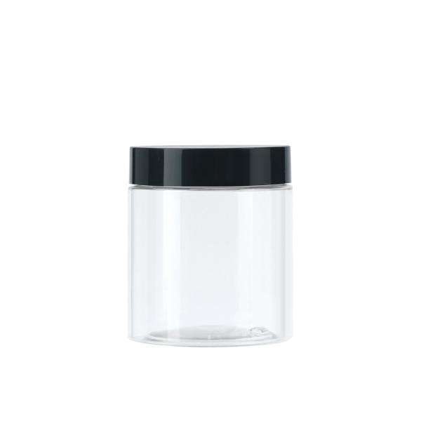Plastic Wide-Mouth Cosmetic Cream Jar with Screw Cap