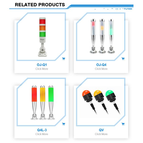 Feu de signalisation à tour LED RYG personnalisé pour matériau PMMA, indice de protection IP50