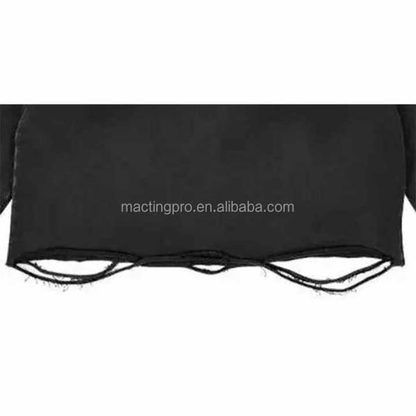 S-6XL Dtg Printing Hoodies Oversized French Terry Cotton Hoodie With Distressed Ripped