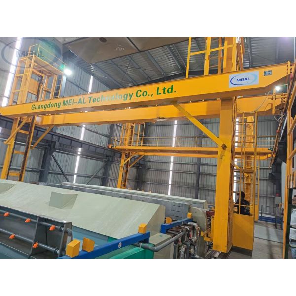 Customized Design Horizontal Anodizing Line Equipment for Construction Aluminum Profiles Compatible with Max. Workpiece Size 8500