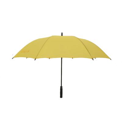 Large Budget Golf Sun Umbrella Hurricane Proof Umbrella Fiberglass Frame In Yellow Color