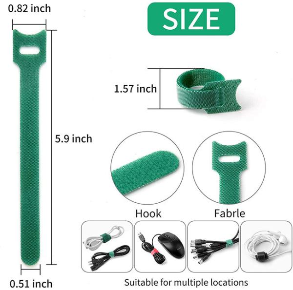 Adjustable Hook And Loop Straps Fastener Cord Ties Logo Customized