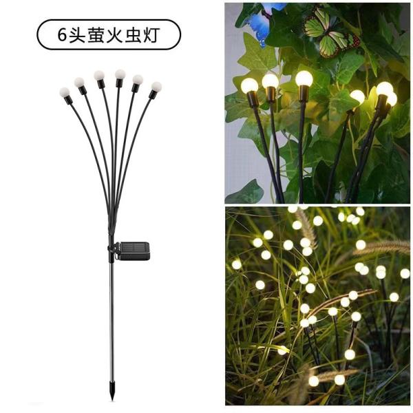 IP65 Waterproof LED Solar Firefly Light Plug-In Lawn Light Outdoor Garden Patio Holiday Christmas Decorative Lighting 