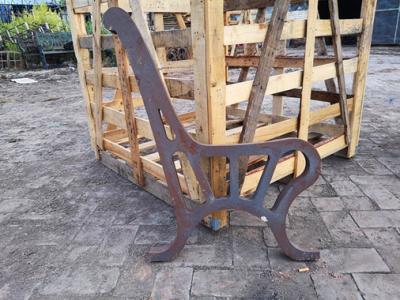 Vintage Antique Park Bench Ends For Street Decoration , Cast Iron Bench Parts