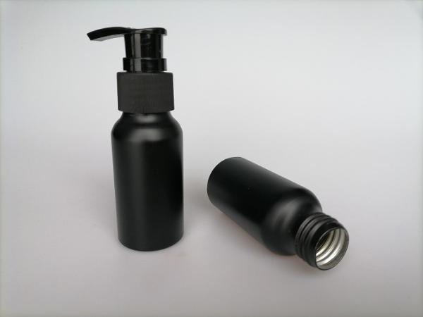 30ml Matte Black Aluminum Pump Dropper Essential Bottle Aluminum Cosmetic Bottles