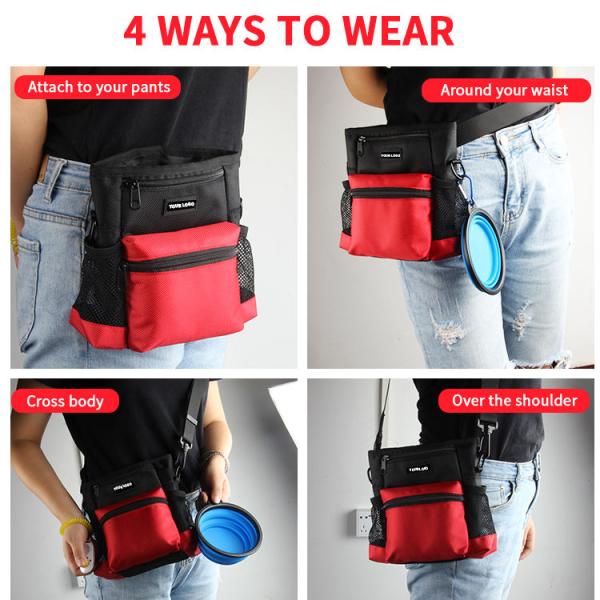 Bolsas de entrenamiento de perros de nylon, bolsas de tratamiento, bolsas de entrenamiento de perros a prueba de agua, al aire libre