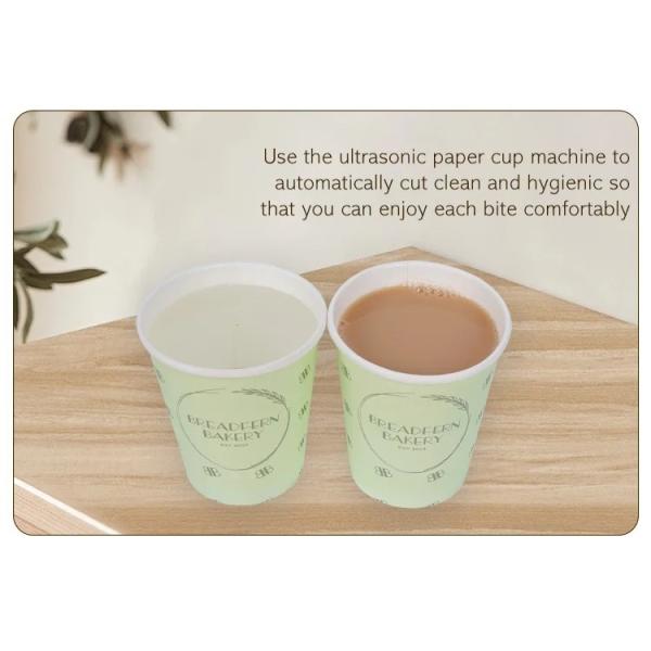 8-16oz Compostable Customized Logo Tea Cup with Plastic Free Paper Cup and Custom Logo