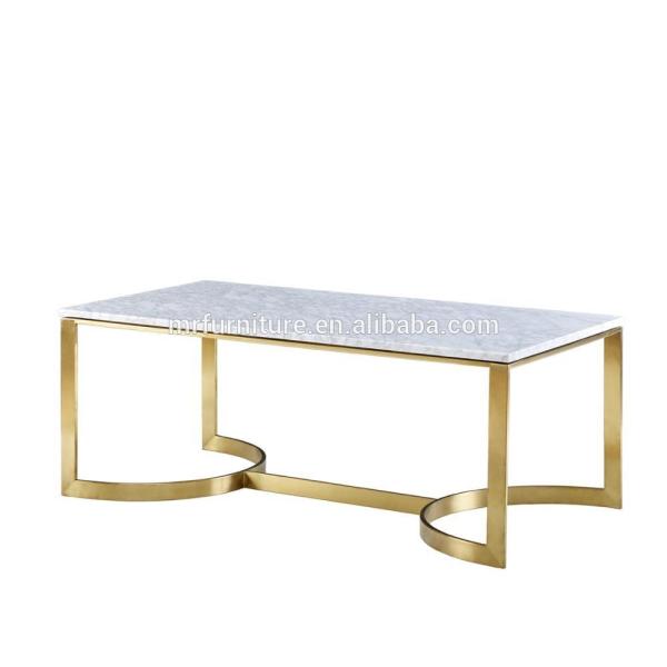 High quality hotel Madison Park Antonio Marble Table Stainless Steel Coffee Side End Table
