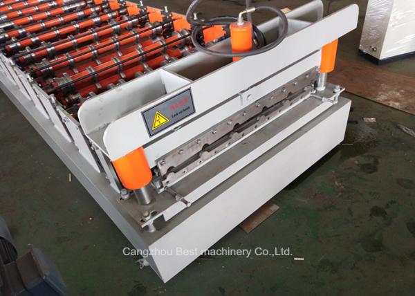 Full Automatic Steel Wall Roofing Sheet Roll Forming Machine PLC Control With Hydraulic Drive