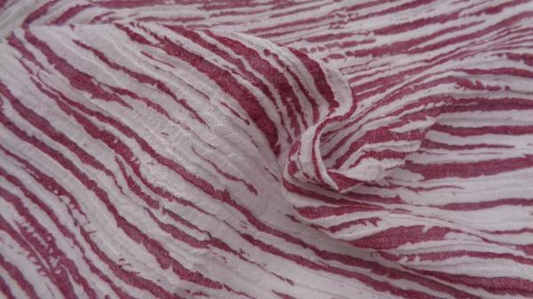 100% Ramie Linen Garment Fabric 135 Gsm 135cm Printed Crumple