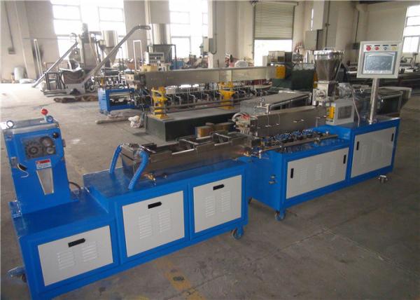 Water Strand Lab Twin Screw Extruder Plastic Granulator Machine 16kw Heater Power