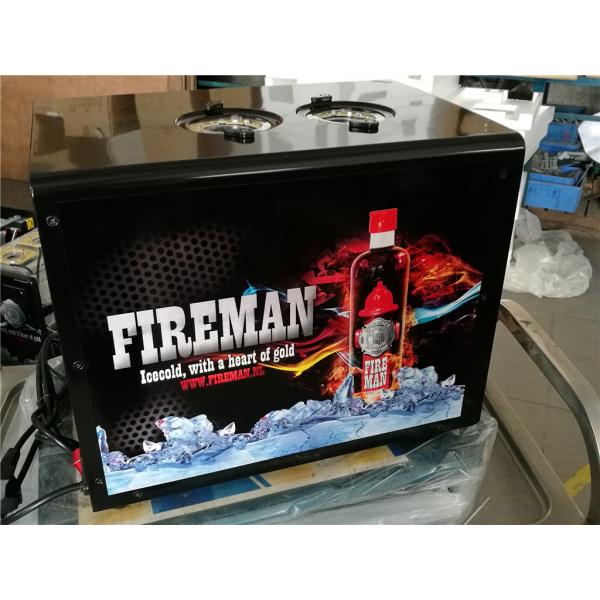 Black Color Powder Coated Shot Chiller Machine , Liquor Chiller Dispenser 200w