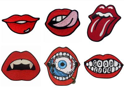 3D Iron On Sexy Lip Custom Embroider Patch For Jacket