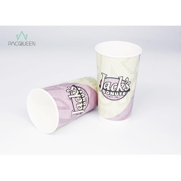 High Volume Takeaway Hot Beverage Disposable Cups Heat Resistant With White Lids