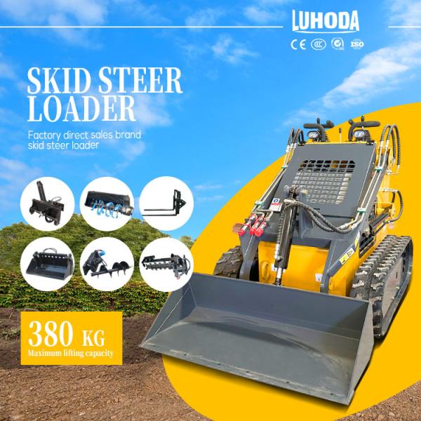 FREE SHIPPING 360 380 Skid Steer Loader Mini Skid Steer CE/EPA China Wholesale Skid Steer Mini Loader Bucket for Sale