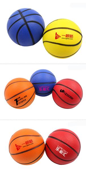 Promotional Anti stress ball Dia 6.3cm PU logo customized colorful