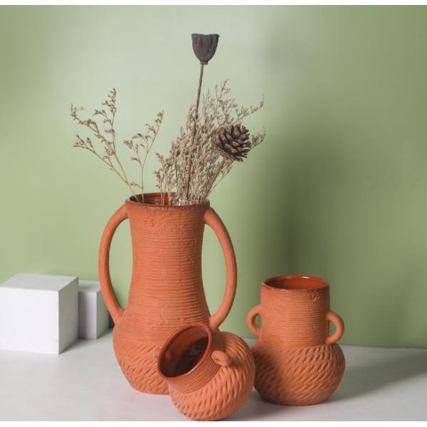 Wide Mouth Ceramic Tall Floor Vase Thanksgiving Day Gift