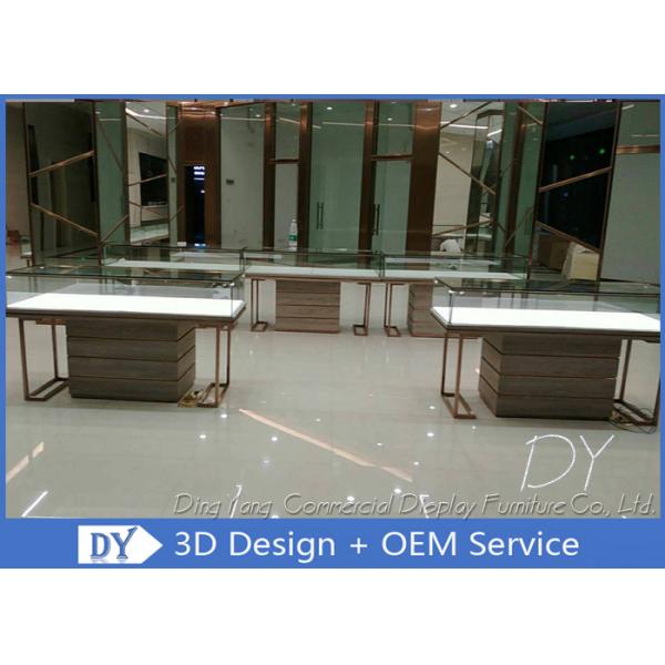 One Stop Service Modern Jewellery Shop Furniture With Lighting / Locks