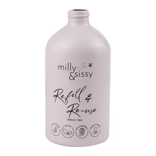 Silk Screen Logo Pink Aluminum Cosmetic Bottles 30ml 50ml Pump Shampoo Bottle