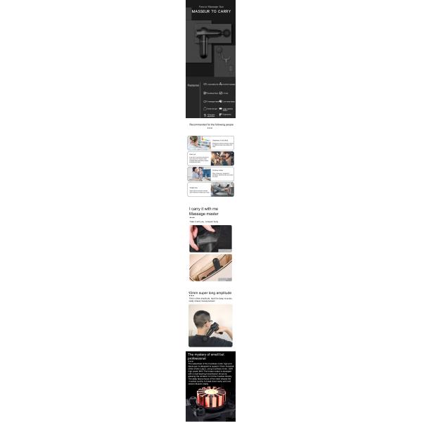 7.4V Deep Muscle Stimulator Tissue Massage Gun  Vibration Massage Gun