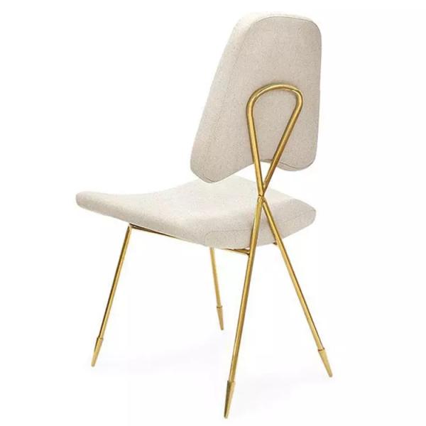 Modern 80cm High Velvet Dining Room Chairs Soft Cushion Upholstered Side Chair