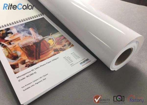 A resina do papel da foto do Inkjet do brilho da pérola do cetim do estúdio revestiu 260gsm 100% impermeável