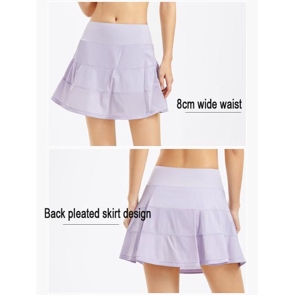 76cm Hip Womens Golf Clothes Pleated Tennis Skirts For Running Workout