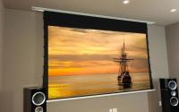 A tela tubular do projetor do teto do motor Recessed Tab Tensioned Screen