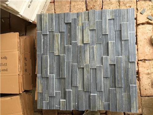 Black Slate / Quartzite Stone Veneer , Natural Stone Thin Stone Veneer Panels
