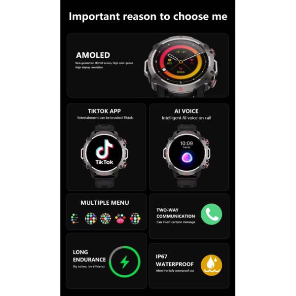 Eraysun 4G Smartwatch B5 1.53