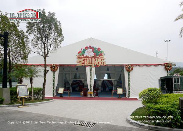 Simple PVC Marquee Tent With Plain PVC Sidewalls For 300 Guest Gathering