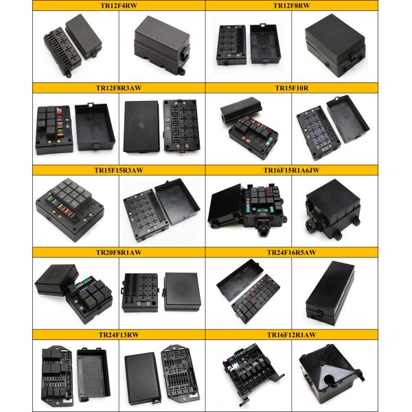 Multiway Standard Blade Relay and Fuse Socket Modular Fuse and Relay Box System 8 Fuses 2 Relay Box