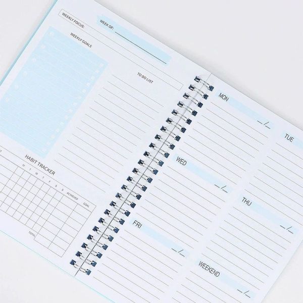 Customizable Journal Planner Spiral Note Book Printing A5 A6 B5 Agenda Diary Softcover Spiral Notebook Printing