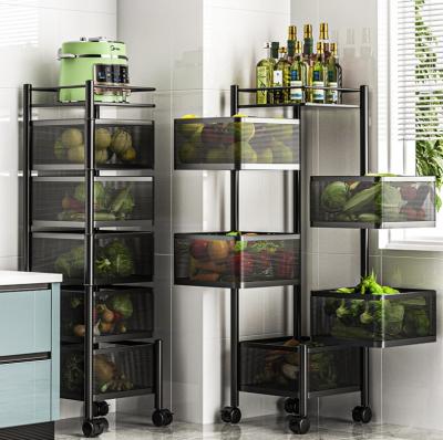 360 Degree Rotating Shelf  Rust Proof And Durable Rotating Veg Rack Raised Design