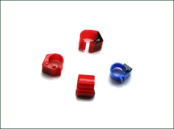 Seguimento vermelho/azul da galinha da eficiência elevada da etiqueta do anel do pombo da cor fácil vestir