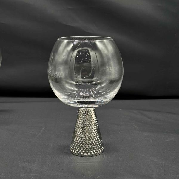 Lead Free Crystal Electroplate Diamond Base Wine Glass Set Featuring Modern Art Unique Style Perfect For Elegant Dining And Special Occasions