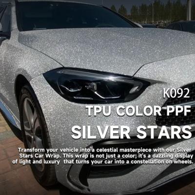 K092 Silver Stars TPU couleur peinture automobile film de protection Glitter enveloppe automobile