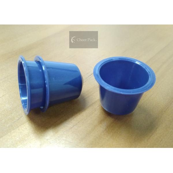 Пластмасса качества еды капсулы растворимого кофе 8 граммов для китайского чая, голубого цвета