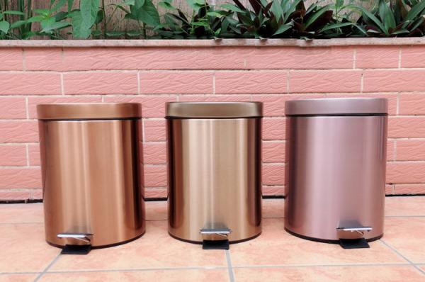Bin 30l 40l Stainless Steel Trash Can for Kitchen Steel  Trash Can Foot Operated Pedal Trash Bin