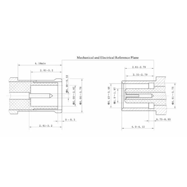 Сопротивление кабеля MCX 50Ohm Crimp Connectors Mini RF Connector для мобильной антенны