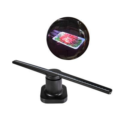 12V 3D Spinning LED Hologram Aluminum Material SD Card Content Upload For Advertising