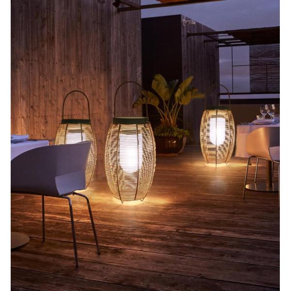 Outdoor Rattan Woven Solar Lights Lantern Waterproof For Garden Landscape