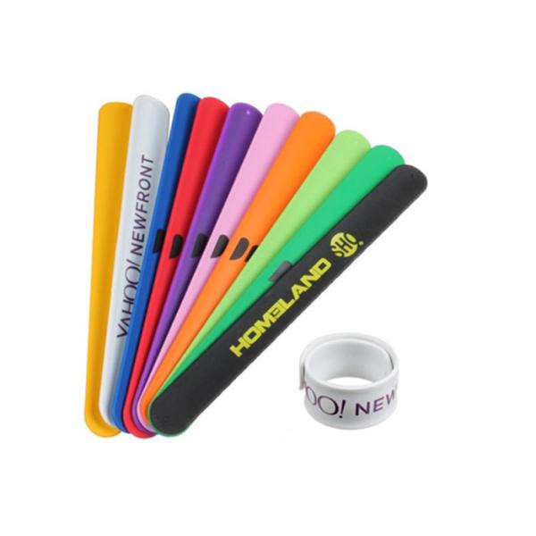 Promotional Silicone Slap Wristband High Durability For Outdoor Concerts